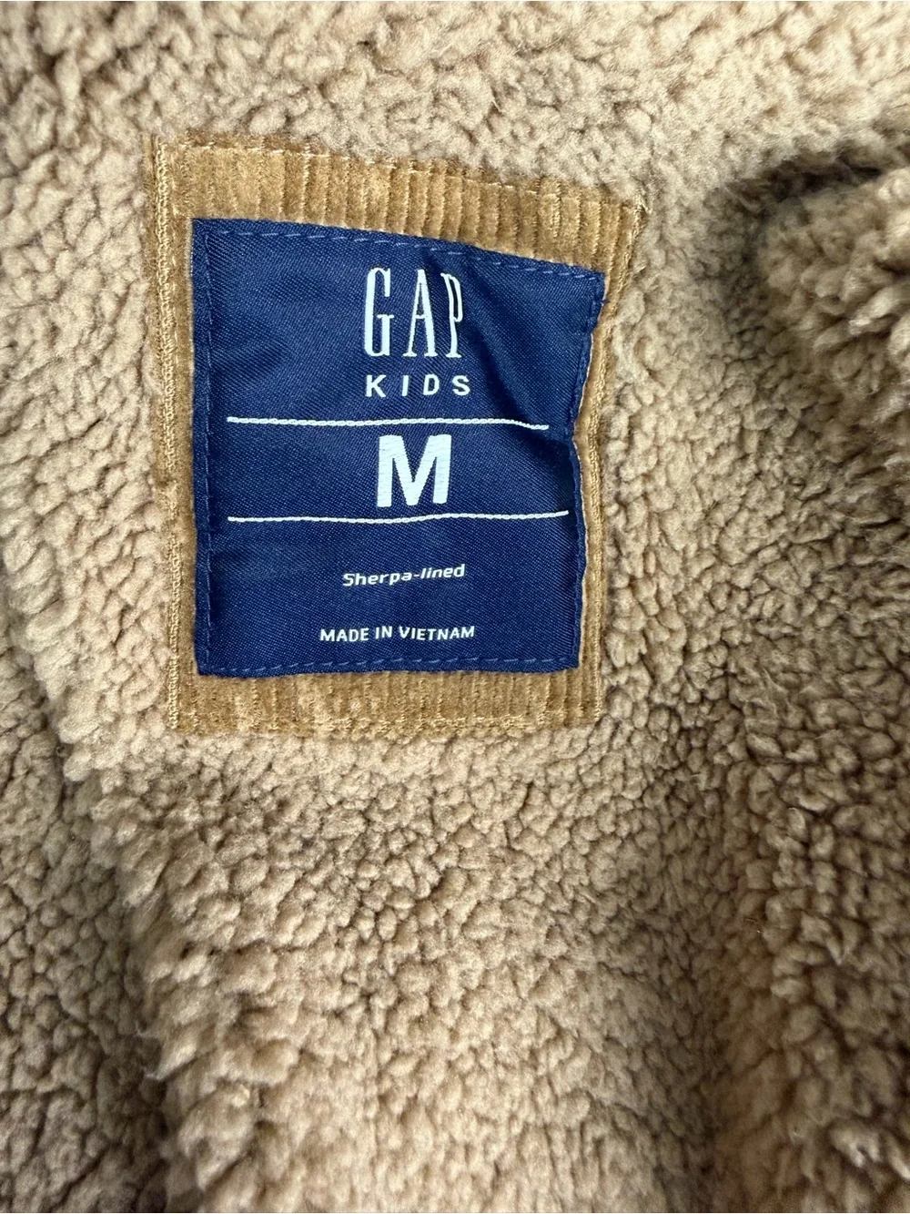 GAP Kids Tan Sherpa-Lined Jacket